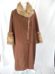 Brown coat with fur collar