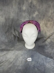 Lavender Feathered Half Hat