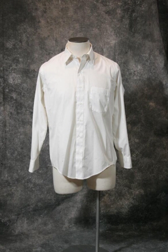 Men's White Cotton Dress Shirt