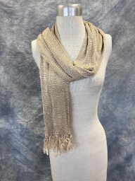 Tan Scarf with Fringe