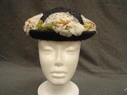 Navy Floral Bowler Hat
