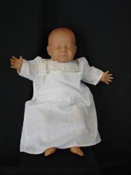 Baby dress with crochet yoke