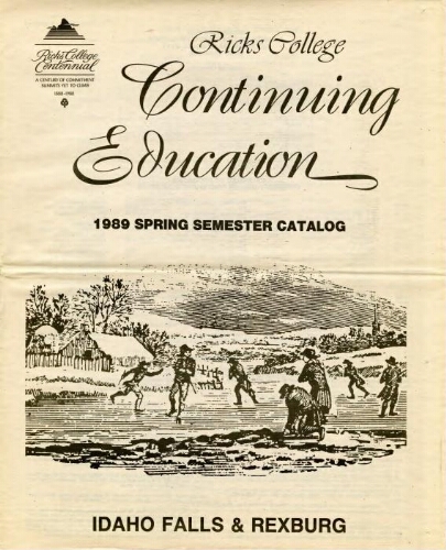 Ricks College Continuing Education 1989 Spring Semester Catalog