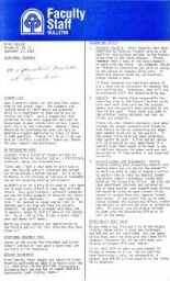 Faculty Bulletin, Volume 21, No. 4, September 21, 1983