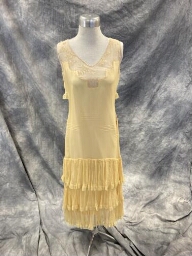 Yellow Silk Goergette Dress