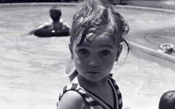 Portrait of child at the pool