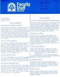 Faculty Bulletin, Volume 18, No. 25, March 27, 1981