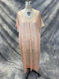 Coral V-neck Nightgown