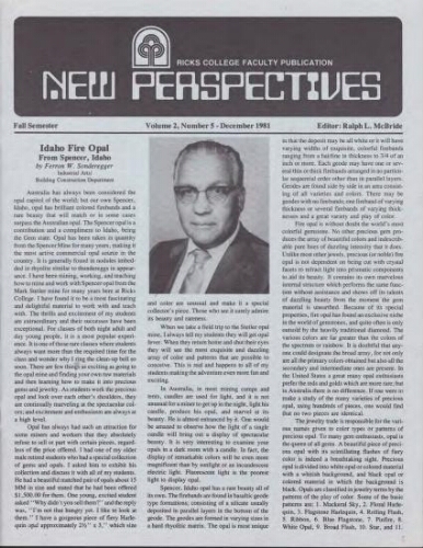 Ricks College New Perspectives 2, No. 5 - December, 1981