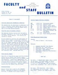 Faculty Bulletin, Volume 14, No. 18, January 31, 1977