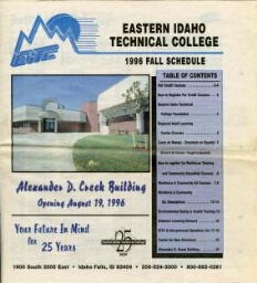 Eastern Idaho Tecnical College 1996 Fall Schedule