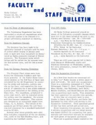Faculty Bulletin, Volume 12, No. 16, January 13, 1975
