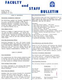 Faculty Bulletin, Volume 14, No. 2, September 13, 1976