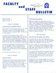 Faculty Bulletin, Volume 14, No. 30, April 25, 1977