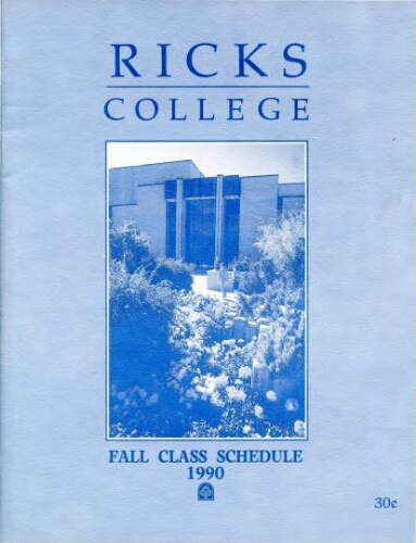 Ricks College Fall Class Schedule 1990