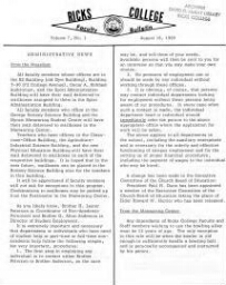 Faculty Bulletin, Volume 7, No. 1, August 18, 1969