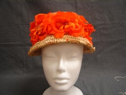 Orange Floral Cloche