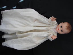 White Baby Dress with filet lace