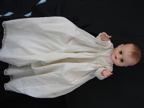 White Baby Dress with filet lace