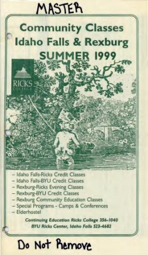 Community Classes Idaho Falls & Rexburg Summer 1999