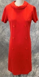 Red Cowl Dress