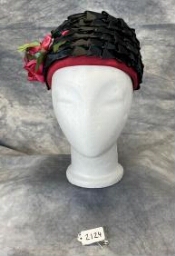 Black & Pink Flowerpot Hat