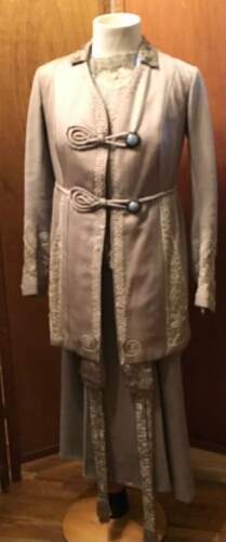 Grey two piece set dress and blazer