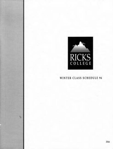 Ricks College Winter Class Schedule 96