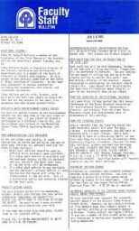 Faculty Bulletin, Volume 22, No. 7, October 18, 1984