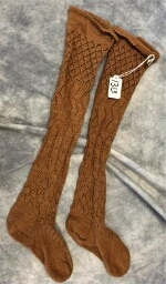 Brown Lace Socks