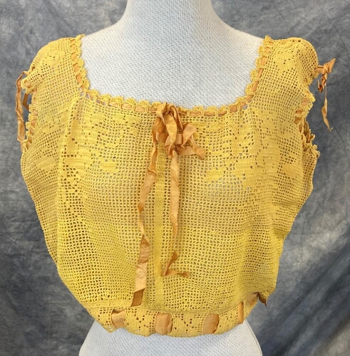 Yellow Crochet Corset Cover