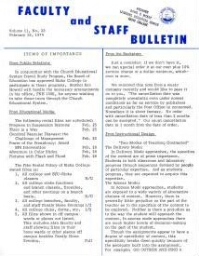 Faculty Bulletin, Volume 11, No. 23, February 18, 1974