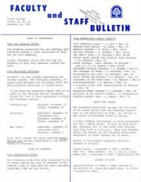 Faculty Bulletin, Volume 13, No. 10, November 10, 1975