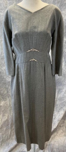 Grey Worsted Wool Dress
