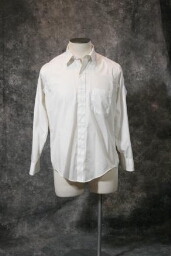 Men's White Cotton Dress Shirt