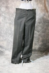 Men's Black Cotton Twill Broadfall Trousers