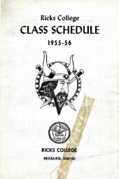 Ricks College Class Schedule 1955-56