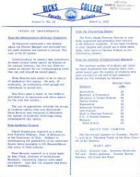 Faculty Bulletin, Volume 9, No. 22, March 6, 1972