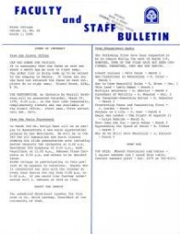 Faculty Bulletin, Volume 13, No. 22, March 1, 1976