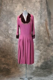 Plum Colored Polyester Knit Dress