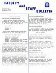 Faculty Bulletin, Volume 13, No. 1, September 8, 1975
