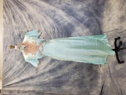 Aquamarine Satin Nightgown