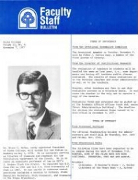 Faculty Bulletin, Volume 15, No. 9, November 7, 1977