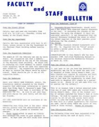 Faculty Bulletin, Volume 13, No. 29, April 19, 1976