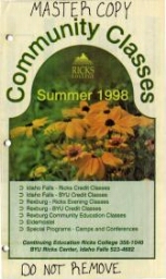 Community Classes Summer 1998