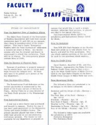 Faculty Bulletin, Volume 12, No. 28, April 7, 1975