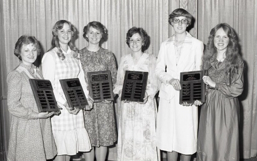 Students with Plaques