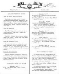 Faculty Bulletin, Volume 6, No. 8, April 7, 1969