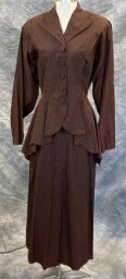 Brown Silk Jacket/Skirt