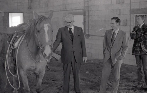 Ezra Taft Benson visiting agricultural department
